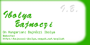 ibolya bajnoczi business card